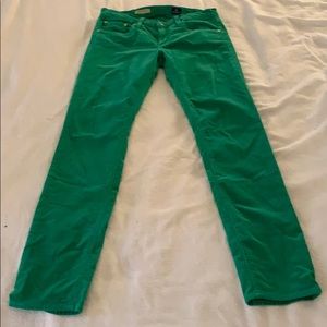 Kelly green AG slim straight leg Cords (Stevie)